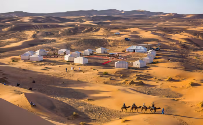 desert camp in the merzouga desert