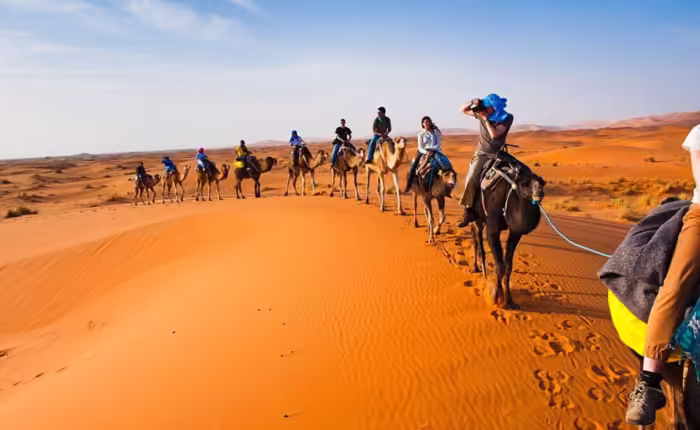 camel ride in Merzouga