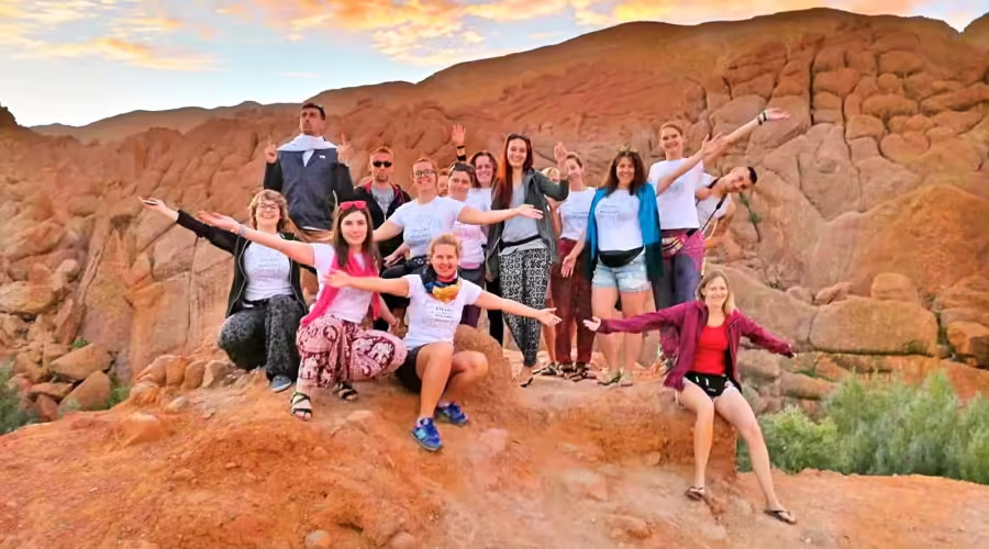 travelers in dades valley